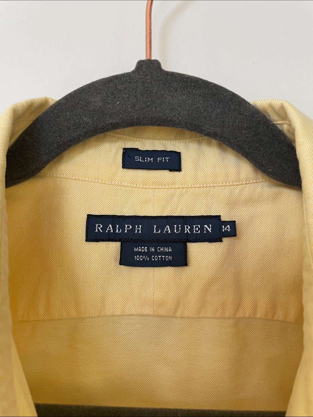 Ralph Lauren Yellow Button Down Shirt